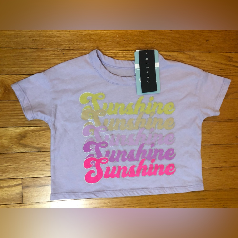 NWT Chaser Sunshine Short Sleeve Lilac Size 2T Tee Shirt
